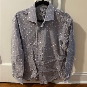 Bugatchi men’s dress shirt size large shaped fit.